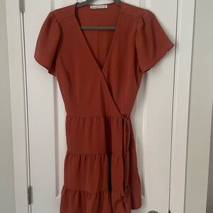 Abercrombie & Fitch Rust Wrap Dress